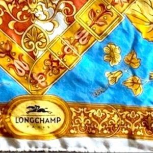 Vintage Longchamp “Cinderella’s Coach” Authentic Silk Scarf